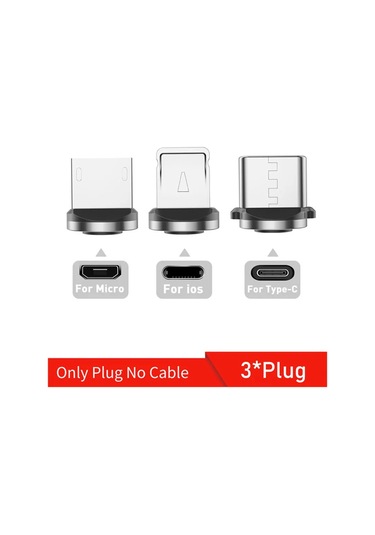 Uslıon Pd 60w Manyetik Şarj Kablosu - Mikro Usb, Tip C, Iphone Uyumlu 12, Xiaomi İçin Hızlı Şarjpembe2m