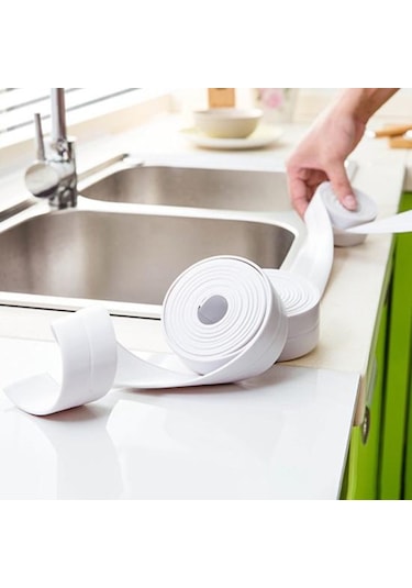 Kalafat Bandı Kendinden Yapışkanlı Su Geçirmez Mastik Kalafat Şerit Kabuğu Ve Sopa Zemin Duş Duvar Karosu Kenar Koruyucu Banyo Mutfak İçin A