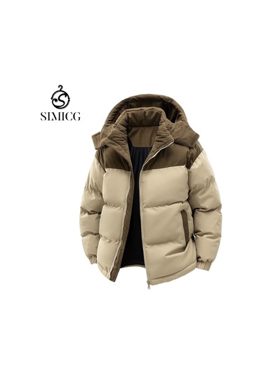 Erkekler İçin Kışlık Sıcak Pamuklu Dolgulu Ceket Yeşil