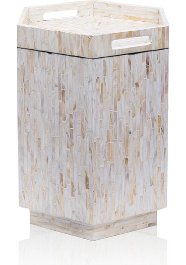 The Mia Sedef Tabure Yan Sehpa 38x33x47 Cm Tlc0131 Çok Renkli