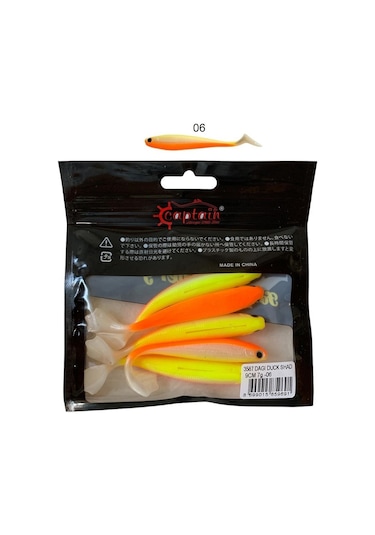 Captain 3587 Dagi Duck Shad 9cm 7gr 5'li Paket Silikon Yem