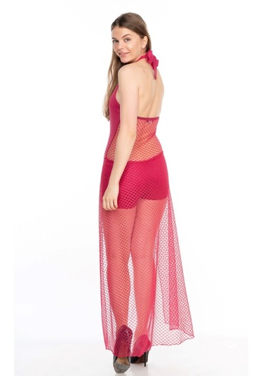 Deri Arkası Kuyruklu Kadın Tulum