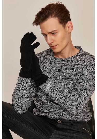 Suyutti Erkek Bileği Lastikli Polar Eldiven 430 Siyah Xl Siyah