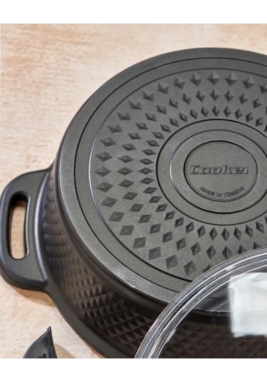 Cooker Kristal 20 Cm Derin Tencere Siyah Ckr3275