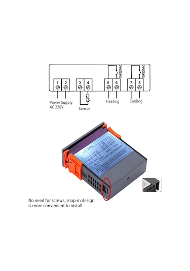 Leezsing STC-3000 Dijital Sıcaklık C Ekran Isıtma Soğutma Rölesi Ntc Sensörü
