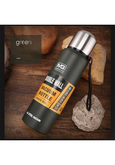 Açık Termos Taşınabilir Büyük Kapasiteli Yalıtılmış Kupa Green , Size:1500ml Turuncu