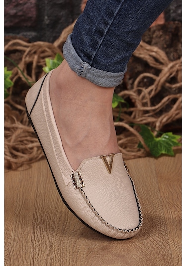 Vojo Victoria Rahat Taban Günlük Kadın Babet Ayakkabı 6 Renk 267800000910 15 Krem