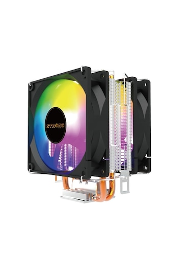 Strong M2-Dual 2x9cm Rainbow 2 Bakır Borulu 115W Tdp Intel/amd Kule Tipi Işlemci Cpu Fan
