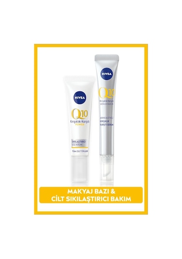 Nivea Q10 Kırışıklık Karşıtı Sıkılaştırıcı Göz Bakım Kremi 15 ML + Q10 Kırışıklık Karşıtı Serum 15 ML