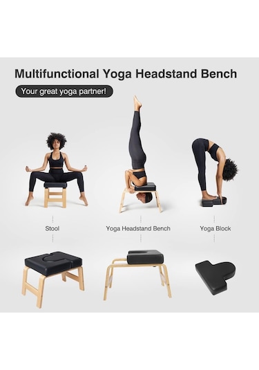 Hepitop Ahşap Yoga Ters Duruş Bench Inversiyon Baş Standı Sandaly