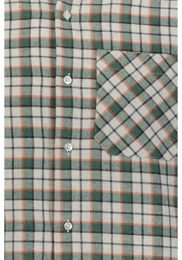 Finesuits Erkek Flanel Gömlek 2422204061.mlcr Yeşil