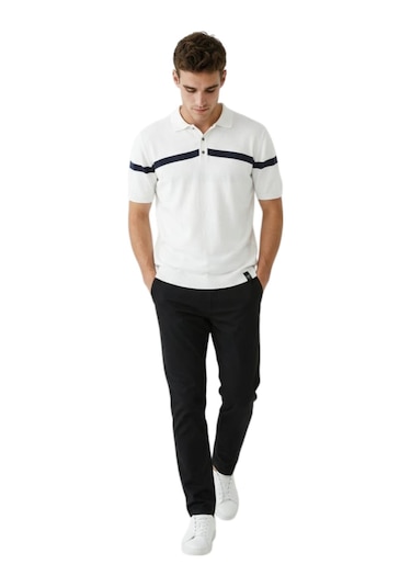 Cazador Erkek T-shirt Caz.34235 Ekru