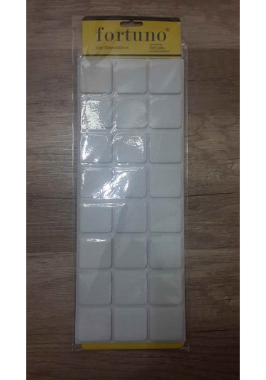 Mobilya Masa Sandalye İçin 1 Paket Daire / Kare Yapışkanlı Keçe Kahve-Beyaz