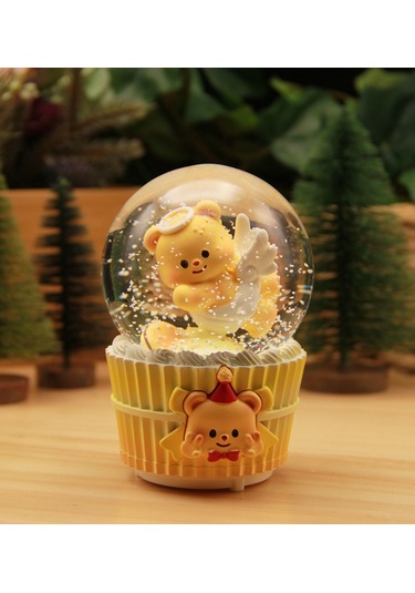 Melek Ayıcık Işıklı Ve Müzikli Kar Küresi Büyük Boy - B