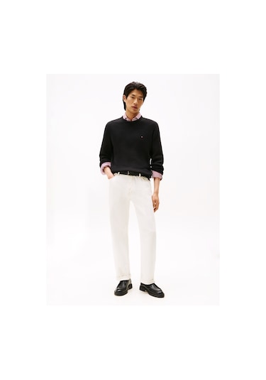 Tommy Hilfiger Pıma Ctn Cash Structure Crew Erkek Siyah Kazak - Mw0mw40449 Tommy Hilfiger Pıma Ctn Cash Structure Crew Erkek Siyah Kazak - Mw0mw40449