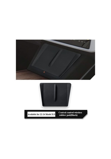 Honeybeeshop Tesla Model X S 2022 2024 İçin Silikon Pedal Kaymaz Sarj Merkezi Konsol Aksesuarı Doku Detaylı Nötr Gri