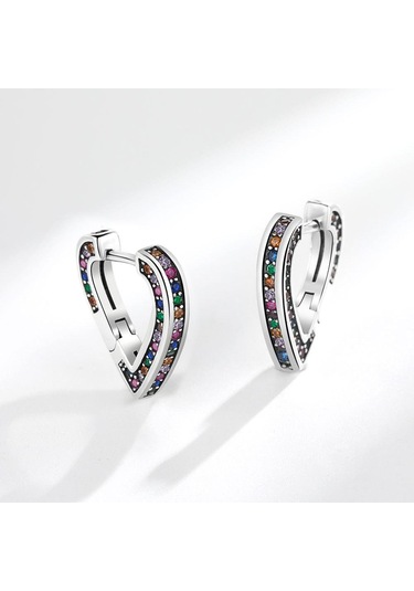 Tancise 925 Ayar Gümüş Zirkon Küpe Damla Küpe Kadınlar Için Düğün Hediyeleri Çok Renkli