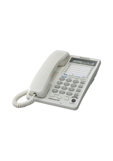 16 Haneli Lcd İle 2 Satırlı Entegre Kablolu Telefon Sistemi, Hoparlör-kx-ts208w Beyaz