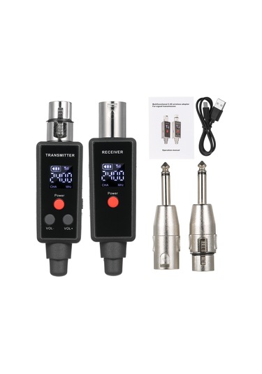 Xindoker Kablosuz Aktarım Sistemi - Mikrofon Ve Enstrüman Dönüştürücü, Kablolu Dinamik/kondansatör Mikrofon Uyumlu, Gri Renk