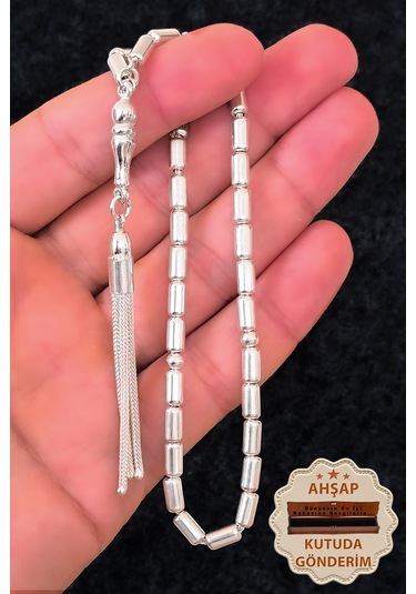 Gümüş Tesbih Kapsül Kesim Erkek Gümüş Tesbih 925 Ayar St383 Gümüş
