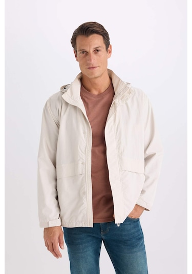 DeFacto Regular Fit Kapüşonlu Fermuarlı Cepli Mevsimlik Baharlık Yağmurluk D6305AX25SPBG802