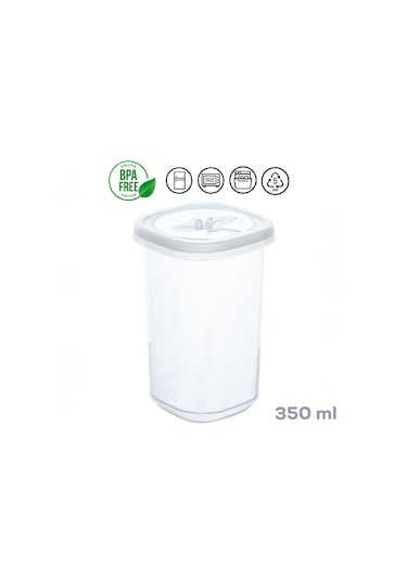 Porsima 1060 Döner Kapaklı Baharatlık Seti 12'li 350 CC Şeffaf