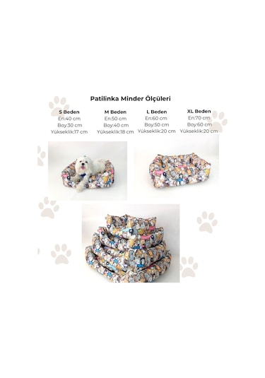 Patilinka Kedi Köpek Minderi Neşeli Kediler Yumuşak Minder Yatak Xl
