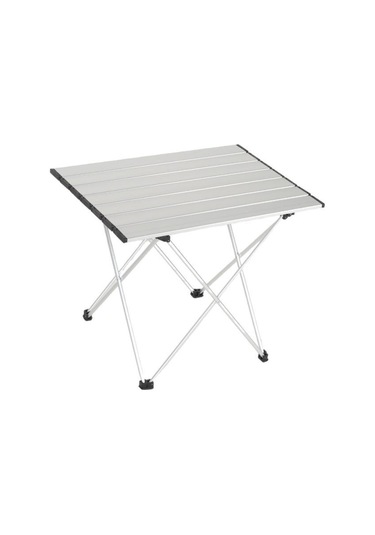 Temiz Pazar Katlanabilir Alüminyum Masa 56x46x40 Kamp, Piknik, Balkon İçin Hafif Taşınabilir Masa Gri