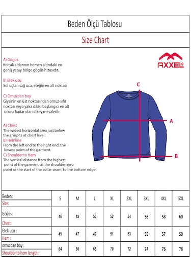 Axxel Erkek Bordo Uzun Kollu T-shirt-d240 Bordo