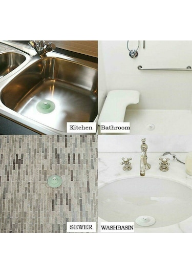 Lavabo Küvet Tıkacı Mutfak Banyo Gider Tıpası Kapağı Tıkaç Süzgeç