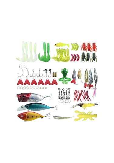 Valkyrie 78 Parça Rapala Jig Sahte Olta Yem Ve Aksesuar Seti Tatlı Ve Tuzlu Su Uyumlu