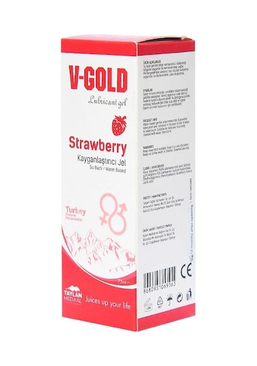 V-Gold Su Bazlı Kayganlaştırıcı Jel Çilek Aromalı 75 ML