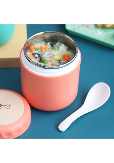 Ranyeek 304 Paslanmaz Çelik Isı Saklama Çorba Kavanozu, Sızıntısız Kapaklı, Geniş Açık, Taşıma Kolu İle Günlük Yemek Taşıma Kabı Yeşil