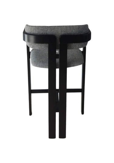 Narvik İskandinav Ahşap Bar Sandalyesi Siyah