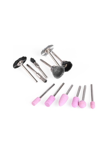 Yifomall 12 Adet 3mm Uç Çaplı Elektrikli Freze Aksesuar Seti - Taşlama, Kesme Ve Parlatma İçin Zımpara Ve Fırça Uçları