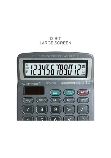 Singree 12 Haneli Büyük Solar Güç Lcd Ekran Büyük Tuşlu Masaüstü Hesap Makinesi Ofis Okul Ev Çocuk Öğrenci Muhasebeci Diğer