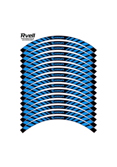 Rvell Kanuni Uyumlu Jant Şeridi Mavi 001 1.Resim