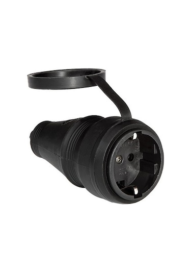 Kauçuk Topraklı Dişi Fiş 16A