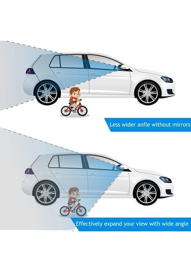 Trendooze Park Oto Nokta Motosiklet Kör Geniş Dışbükey Dikiz Derece Aynası Ayna Ayna Ayarlanabilir Araba Aksesuarları Adet-2 Adet Açı 360 2 Zi