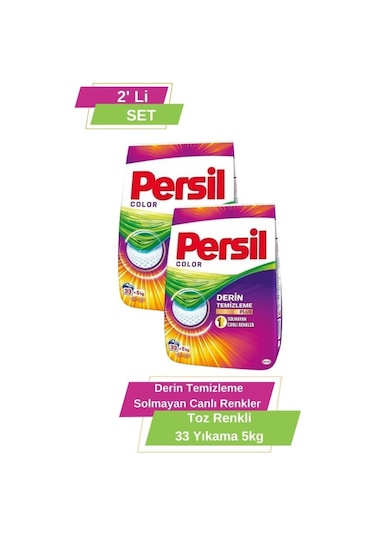 Persil Toz Derin Temizleme Solmayan Canlı Renkliler 5kgx2 66 Yıkama set-hnkdtj-5222-6171