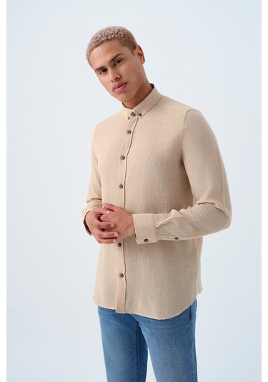 Loft Erkek Gömlek Lf2038578 Bej