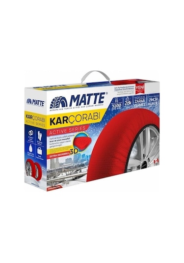 Kar Çorabı Matte 215 75 Lastik R15 Jant Ölçülerine Uyumlu Yüksek Kaliteli Zincir Muadili