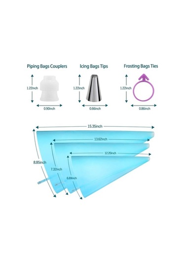 Maoyaya Yeniden Kullanılabilir Boru Torba Seti, Buzlanma Hamur Çantaları, Kek Dekorasyon Araçları, Kuplörler Diğer