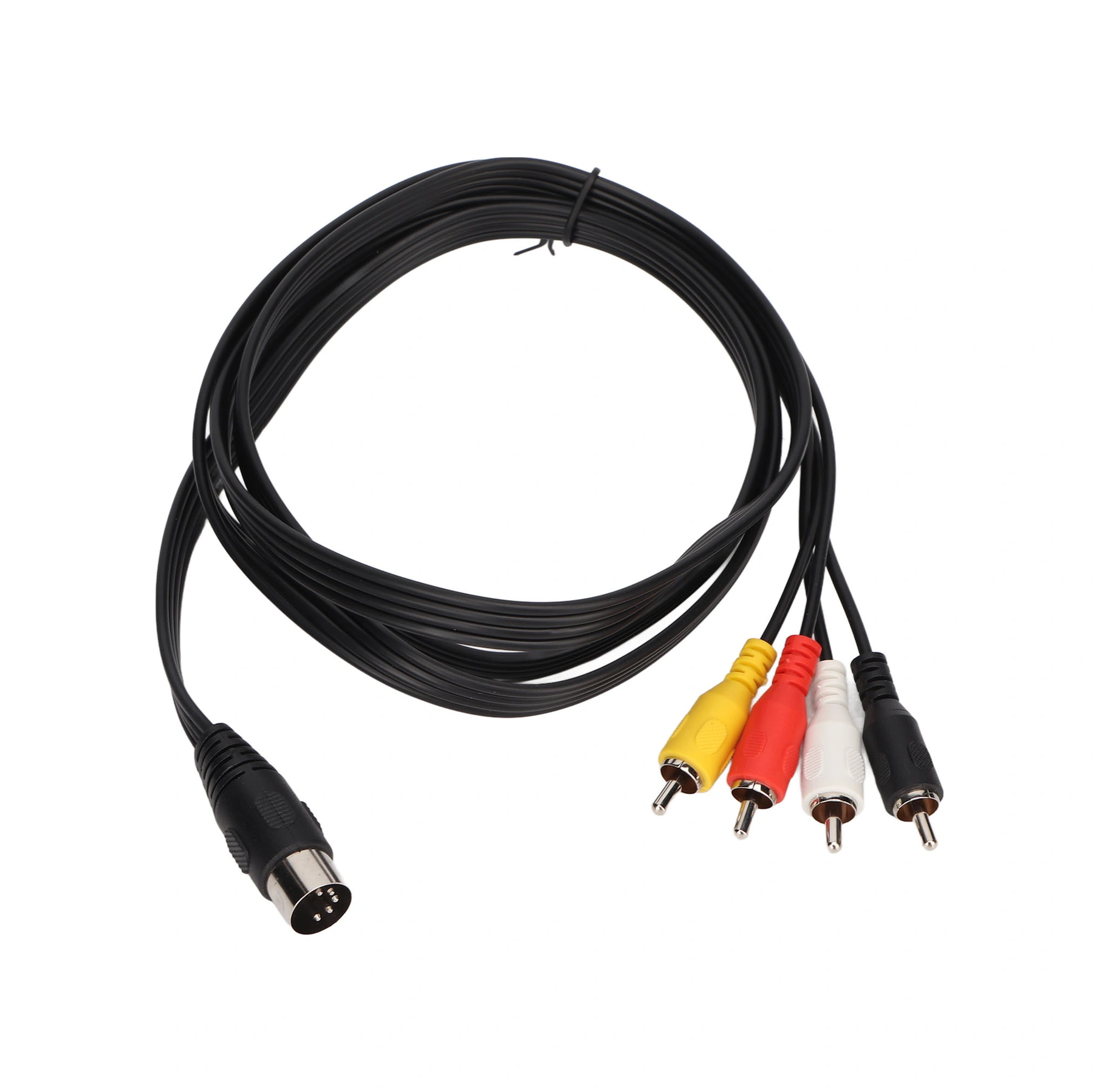 Shineyee 1.5m Saf Bakır Çekirdekli Din 5pin Erkekden 4rca Erkeğe Ses Kablosu - Pvc Kaplama, Çift Koruma, Plug & Play