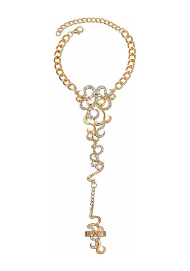 Parmak Halhalı, Moda Plaj Kişiliği Oyuk Oyma Ayak Bileği Zinciri Aksesuarları Kadın Altın