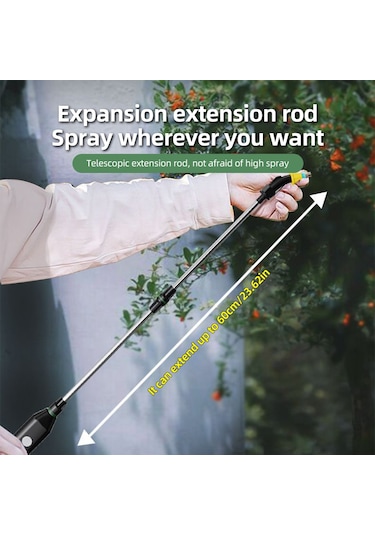 Konesam Pilli Şarjlı Bahçe Spreyleri - 11l Katlanabilir Kovası, 2 Farklı Nozul Ve 60cm Uzatmalı Çubuk İle Ev & Bahçe Sulama İçin Pratik Çözüm
