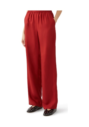 Loulou Studio Geniş Paça Pantolon Kırmızı
