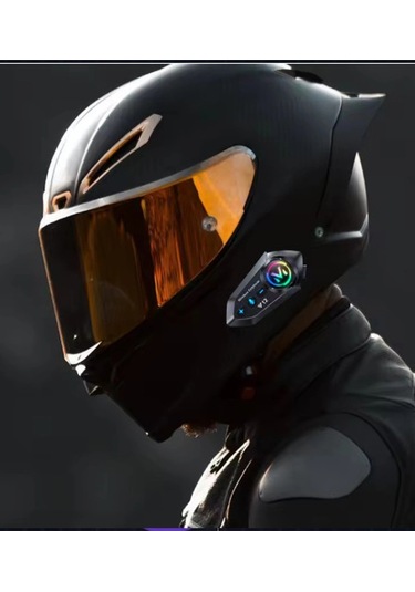 Bfs Y12 Motor Kask Kulaklık Rgb Modlu Radyolu Motosiklet Kulaklık 5.3 Bluetooth Intercom