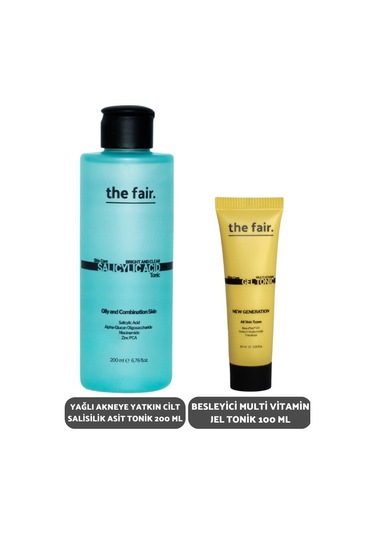 The Fair Yağlı Cilt Salisilik Asit Tonik 200 ML + Besleyici Multi Vitamin Jel Tonik 30 ML