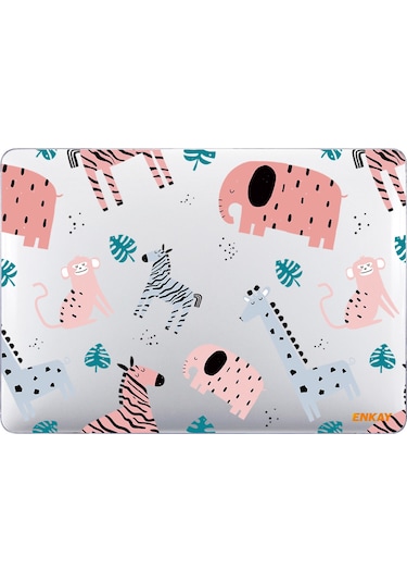 MacBook Pro 16" A2141 Hayvan Desenli Koruyucu Laptop Kılıfı Hayvanat Bahçesi/Stil 2